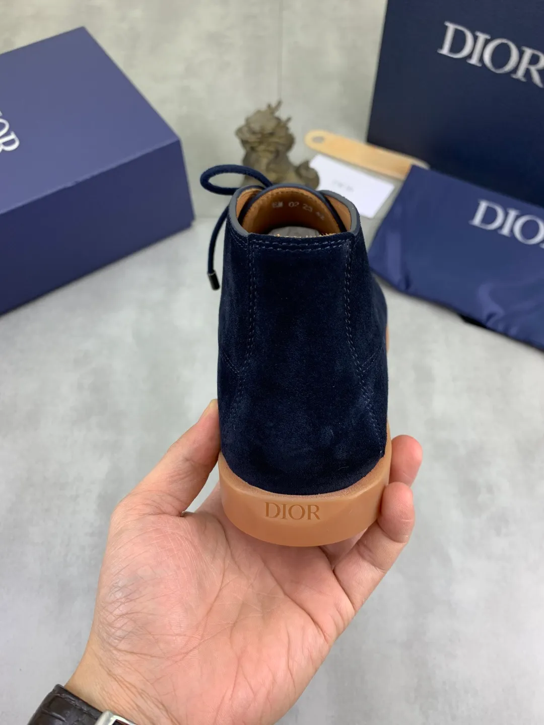 Men's Men's Shoes 💰P580 New Niuli💰High Version 💎💎💎Dior Original! Top Italian purchasing agent! Men's high-top business casual leather shoes, original imported calfskin upper, oiled edges, ultimate texture, gentleman style, imported cowhide lining inside, top-quality original Italian rubber outsole, first-class workmanship, top quality! Size: 39-44 (45 customized)